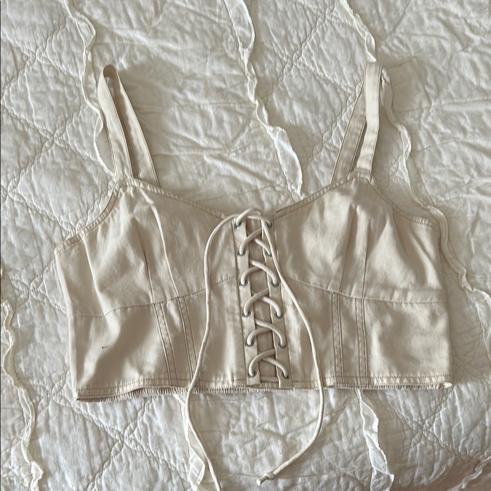 Cropped Cream Corset